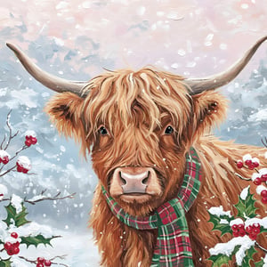 Send warm winter greetings with these utterly charming Highland Cow cards! Featuring an adorable, shaggy-haired Highland Cow sporting a cosy tartan scarf amidst a snowy landscape adorned with festive holly and berries, these cards capture the true spirit of the season. Perfect for spreading cheer, each pack contains 10 delightful cards, offering 5 of each of two unique designs. Crafted with care by the Great British Card Company, these cards are sure to bring a smile to every recipient. A wonderful addition to any card collection, ideal for Christmas or general winter wishes.