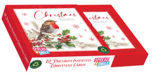 Bring festive cheer to your customers with these delightful 12 Square Premium 'Slide' Winter Robin Christmas Cards. Each beautifully designed card features a charming robin perched on a snowy holly branch, conveying warm 'Christmas wishes' to loved ones. The premium quality and inserted design add a touch of luxury, making these cards a joy to send and receive.
This lovely box contains 12 identical cards, perfect for sharing the festive spirit. Plus, they're fully recyclable, so you can spread a smile while being kind to the planet. A truly heartwarming choice for the holiday season!