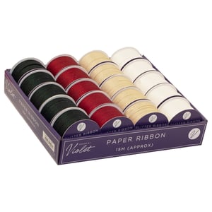 Add a touch of sparkle to your customers' creations with our dazzling 20M Glitter Ribbon! This fantastic wholesale pack includes 20 spools, offering a brilliant array of colours to inspire every project. You'll receive a vibrant selection including rich dark green, festive red, elegant gold, and classic white, perfect for any occasion.
Each spool boasts a generous 20 metres of shimmering ribbon, ideal for gift wrapping, crafting, scrapbooking, or adding a festive flourish to decorations. The subtle glitter finish catches the light beautifully, ensuring every bow and trim stands out. Stock up on this versatile essential from Partisan Products Ltd. and let your customers' creativity shine!