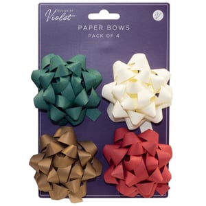 Add a touch of sparkle to any gift with our delightful Pack of 4 Glitter Bows! From Design by Violet, these charming paper bows come in a festive assortment of colours: classic green, elegant cream, shimmering gold, and rich red. Each bow features a subtle glitter finish, perfect for catching the light and adding that extra special touch to presents.
Ideal for Christmas, birthdays, or any celebratory occasion, these ready-to-use bows make gift wrapping a breeze. Each retail pack contains four beautiful bows, and they come in a convenient wholesale pack size of 12 retail units per carton, ensuring your shelves are always stocked. Supplied by Partisan Products Ltd, these bows are a must-have for your gifting accessories range.