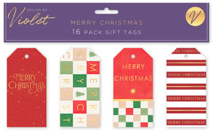 Add a touch of festive cheer to every gift with our delightful 16 Merry Christmas Mixed Gift Tags, designed by Violet. This charming collection features four distinct and beautiful designs, ensuring there's a perfect tag for every present. From classic red and gold sparkle to modern checkered patterns and elegant stripes, these high-quality tags are sure to impress.
Each set provides 16 stylish gift tags, making them an essential addition to your Christmas stationery range. They're ideal for customers looking to elevate their gift-giving with thoughtful, eye-catching details. Stock up on these popular tags from Partisan Products Ltd; available in wholesale packs of 12 sets, they're ready to brighten up your shelves this festive season.