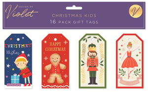 Add a sprinkle of festive cheer to every present with our delightful 16 Christmas Kids Mixed Gift Tags! Designed by Violet, these charming tags are perfect for making gifts extra special this holiday season.
Each wholesale pack from Partisan Products Ltd contains 12 individual packs, with each pack offering 16 beautifully illustrated tags. You'll find four enchanting designs: a cheerful elf with a gift, a jolly gingerbread man, a classic nutcracker soldier, and a graceful ballerina. With their vibrant colours and playful characters, these tags are sure to bring smiles to children and adults alike. Stock up now and ensure your customers have the perfect finishing touch for their Christmas presents!