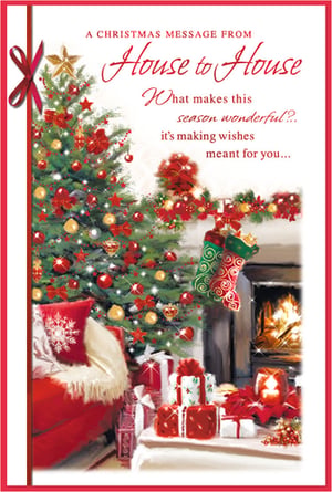 Bring the warmth and joy of Christmas to your customers with the delightful 'House to House' Christmas card. This beautiful design perfectly captures the magic of the festive season, showcasing a warmly decorated tree, a cosy fireplace adorned with stockings, and a delightful array of presents.
The thoughtful message, 'What makes this season wonderful?.. it's making wishes meant for you...', offers a personal touch, ideal for sending heartfelt greetings to friends and family. From the reputable Simon Elvin, these lovely cards are available in a convenient pack of 6, making them a superb addition to your retail offering this Christmas. Help your customers share the joy of the season with this inviting card.