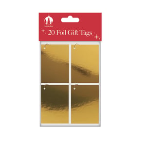 Add a touch of festive sparkle to every present with these gorgeous 20 Gold Foil Gift Tags from Tallon. Perfect for the holiday season, these eye-catching tags feature a brilliant gold foil finish that will make any gift feel extra special. Each rectangular tag provides ample space for a personal message and comes with a pre-attached string for easy tying.
This wholesale pack contains 12 individual packs, each with 20 stunning gold foil gift tags, offering excellent value for your customers. Ideal for retailers looking to stock up on essential festive accessories, these tags are sure to be a popular choice for adding that perfect finishing touch to Christmas gifts. Make every present shine!