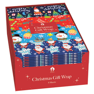 Bring festive cheer to your customers with our delightful 8 Sheet Cute Christmas Gift Wrap, supplied by Tallon. This wholesale pack contains 50 individual sets, each offering 8 charming sheets of gift wrap.
Your shoppers will adore the variety of adorable designs, including playful gnomes, cheerful snowmen, classic Santas, and fun "Ho Ho Ho!" patterns. Each sheet measures approximately 50 x 70cm, making them ideal for wrapping a range of presents. Offer a fantastic selection of colourful and cute designs that will make every gift extra special this Christmas. Stock up now and help your customers spread holiday joy!
