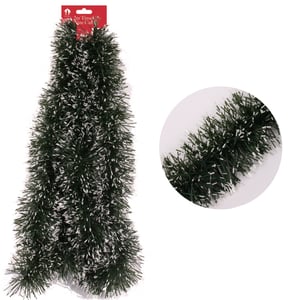 Get ready for the festive season with our charming 2M Fine Cut Green Snow Tipped Tinsel from Tallon! This classic Christmas decoration features a rich green base, beautifully enhanced with delicate white 'snow tips' for that perfect winter wonderland feel. The fine cut design ensures a wonderfully full and bushy appearance, adding a touch of traditional elegance to any display.
Each length measures a generous 2 meters, making it ideal for adorning Christmas trees, draping across mantels, framing doorways, or adding a festive sparkle to retail displays. Stock up for the holidays with our convenient 1x12 pack size, ensuring you have plenty of this popular tinsel to meet customer demand. A must-have for creating a truly magical Christmas atmosphere!