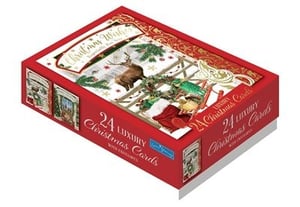 Send warm festive greetings this season with our Luxury Portrait Boxed Assorted Traditional Christmas Cards from Xpress Yourself. This beautiful collection features 24 exquisite Christmas cards and envelopes, perfect for sharing heartfelt wishes with loved ones.

Each card showcases a delightful array of traditional festive scenes, from majestic deer and lush winter greenery to cosy stockings and charming ornaments. The elegant designs capture the spirit of Christmas, offering a classic touch to your holiday correspondence. Presented in a lovely gift box, these cards are a wonderful way to spread joy and cheer.