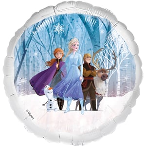 Bring the magic of Arendelle to your customers with this charming 18" Frozen All Characters foil balloon. This popular design features all the beloved characters – Elsa, Anna, Kristoff, Sven, and the cheerful Olaf – set against a beautiful snowy forest backdrop, adorned with delicate snowflakes. It's an ideal choice for Frozen-themed parties, birthdays, or as a special gift, sure to delight fans of all ages. Supplied by Folat, each balloon comes individually packed, perfect for your retail offering. Its vibrant imagery and popular appeal make it a great addition to any celebration range.