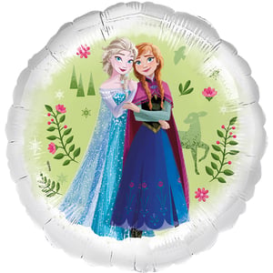 Introduce a touch of Disney magic to your party range with this delightful 18" Frozen Elsa and Anna foil balloon. Featuring the beloved sisters, Elsa and Anna, in a warm embrace, this balloon is sure to captivate fans of all ages. Elsa shines in her sparkling ice-blue gown, while Anna looks charming in her signature Arendelle dress and cape. The vibrant light green background is beautifully decorated with whimsical flowers, lush greenery, and a subtle deer silhouette, creating a truly enchanting scene. Supplied by Folat, this high-quality single balloon is perfect for birthdays, themed celebrations, or as a charming gift. A fantastic addition to any party shop's inventory, it promises to bring smiles and a sprinkle of Arendelle wonder to every occasion.