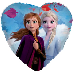 Add a touch of Arendelle magic to your next celebration with our enchanting 18" Frozen Elsa and Anna Heart Shape foil balloon! This beautiful heart-shaped balloon features everyone's favourite sisters, Elsa and Anna, set against a whimsical, autumnal background reminiscent of their adventures.
Perfect for Frozen-themed parties, birthdays, or simply to delight any fan, its vibrant colours and iconic characters are sure to bring smiles. Made from durable foil, this eye-catching balloon is a fantastic addition to any festive display. Supplied individually by Folat, it's ready to inflate and create a truly memorable moment.