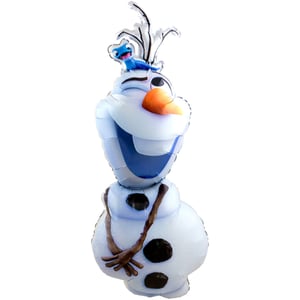 Introduce the beloved snowman to your customers with the 39" Frozen Olaf Supershape balloon from Folat. This delightful foil balloon perfectly captures Olaf's iconic cheerful expression, complete with his carrot nose, twig arms, and coal buttons. A charming detail is the adorable fire spirit, Bruni, perched playfully on his head! Standing at an impressive 39 inches, this supershape balloon is an absolute must-have for any Frozen-themed party, birthday celebration, or as a special gift. Supplied individually, it's ready to bring warmth and fun to any event. Stock up on this popular character and watch smiles light up!