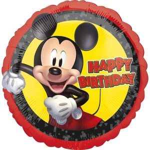 Make every birthday magical with our 17" Mickey Mouse Forever Birthday foil balloon! This delightful balloon features a beaming Mickey Mouse, ready to celebrate against a vibrant yellow backdrop. The iconic "HAPPY BIRTHDAY" message stands out in bold red, framed by a stylish black and red border.

Perfect for any Disney fan, this eye-catching 17-inch balloon is sure to bring smiles and a touch of classic charm to birthday parties. Supplied by Folat, each balloon is packaged individually, making it convenient for your retail needs. A cheerful addition to any celebration, ensuring a memorable moment for the birthday star!