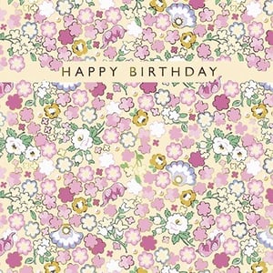 Introduce a touch of elegance to your card display with our 'Open Birthday Female' card. This delightful design from the Great British Card Company features a charming floral pattern. Soft pinks, gentle yellows, and subtle blues create a beautiful tapestry of blossoms, perfect for celebrating any special woman. Look closely and you'll discover whimsical pink elephants nestled amongst the flowers, adding a unique and endearing touch. With its delicate aesthetic and heartfelt 'Happy Birthday' message, this card is sure to bring a smile. Stock up on this popular choice, available in convenient packs of 6, and offer your customers a truly lovely option for their loved ones.