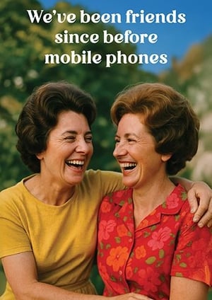 Bring a smile to your customers' faces with this delightful 'Open Humorous' card from the Great British Card Company. Featuring two friends sharing a hearty laugh, the card perfectly captures the joy of long-lasting companionship. The witty message, 'We've been friends since before mobile phones,' taps into a shared sense of nostalgia and light-hearted humour that many will instantly relate to.

This charming design is ideal for celebrating enduring friendships, birthdays, or just to send a thoughtful, funny note. Stock up on this popular choice, available in a convenient 1x6 pack, and offer your customers a truly heartwarming and amusing way to connect with their nearest and dearest.