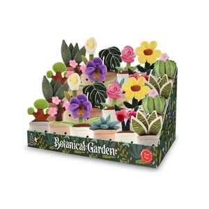 Introduce a burst of everlasting charm to your store with the 14cm Keeleco Botanical Garden collection! This delightful assortment of 12 unique plush plants and flowers comes complete with a captivating display stand, ready to enchant your customers.
From vibrant pansies and cheerful sunflowers to elegant roses, quirky cacti, and lush green foliage, each of the 48 soft, huggable pieces in this pack offers a touch of nature's beauty without the need for watering. Perfect for gifting or adding a maintenance-free accent to any home or office, these adorable botanical treasures from Keel Toys are sure to be a popular choice. The Keeleco range brings a wonderfully soft texture, making them irresistible. Stock up on this charming collection today!