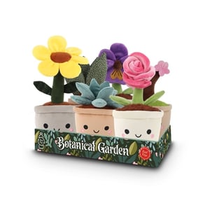 Bring a burst of joy to your shelves with the adorable Keeleco Botanical Garden collection! These delightful 25cm plush potted plants are sure to charm customers of all ages.
Each of the six assorted designs features a unique, friendly-faced pot, housing a vibrant flower or succulent. From cheerful daisies and elegant roses to charming pansies and succulents, there's a favourite for everyone. Crafted by Keel Toys, this enchanting 1x6 pack is perfect for creating an irresistible display. Offer your customers a touch of everlasting greenery and smiles with these irresistibly cute companions, ideal for gifting or brightening any space.
