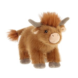 Introduce a touch of Scottish charm to your collection with our adorable 20cm Keeleco Standing Highland Cow! Crafted by Keel Toys, this delightful plush toy captures the iconic shaggy look of a Highland cow in a wonderfully huggable form.
Made with Keeleco's commitment to sustainability, this charming bovine features soft, rich brown fur, distinctive little horns, and an irresistibly cute embroidered face. Standing proudly at 20cm tall, it's the perfect size for little hands to cuddle or to stand as a charming display piece. Its fluffy mane and tail add to its endearing character. This single-pack item is sure to be a popular addition to any toy range, offering both quality and eco-consciousness.