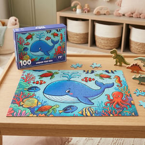 Dive into an ocean of fun with our delightful Under The Sea Jigsaw Puzzle! This vibrant 100-piece puzzle, brought to you by Lesser and Pavey Ltd., is perfect for young adventurers eager to explore the wonders of the deep.

Featuring an adorable blue whale, friendly turtles, a cheerful octopus, and a host of colourful fish swimming amongst beautiful coral, every piece brings this enchanting underwater world to life. The bright, engaging artwork makes puzzling a joy, helping children develop problem-solving skills and hand-eye coordination.

Each puzzle is supplied individually, ready to captivate little minds. It’s a wonderful addition to any toy collection, promising hours of imaginative play and discovery!