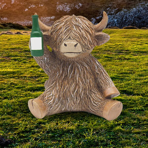 Introduce a touch of Scottish charm and a whole lot of fun with our delightful Highland Cow Beer O'Clock figurine from Lesser and Pavey Ltd. This adorable single-pack item features a shaggy Highland cow, comfortably seated and raising a bottle, ready for a relaxing moment.
Perfect for adding a quirky, friendly accent to gardens, patios, or as a unique indoor decoration, this piece is sure to bring a smile. Its detailed design captures the iconic look of these beloved creatures, making it a must-have for animal lovers and those seeking distinctive gifts. Stock up on this charming and characterful item today!