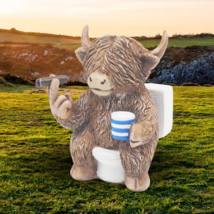 Introducing the utterly charming Highland Cow On The Throne With Mug & Cigar, a truly unique addition to any collection! This delightful figurine captures a moment of pure relaxation, featuring our shaggy friend perched comfortably on its porcelain throne. With a trusty cigar in one hand and a striped mug in the other, this Highland Cow is the epitome of laid-back charm.
Crafted with wonderful detail, this piece is guaranteed to spark conversation and bring a smile to anyone's face. It's the perfect quirky gift or a fantastic way to add a touch of humour to a shelf, desk, or even a garden nook. Supplied by Lesser and Pavey Ltd, each unit comes as a single, ready to delight your customers.
