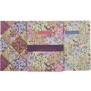 Add a touch of botanical charm to your everyday with this beautiful set of 3 Liberty Garden A4 Notebooks. Each notebook in this single pack features a unique and vibrant floral design, inspired by the timeless elegance of a classic garden.

From intricate patchwork patterns to lush, detailed blooms in a delightful array of colours, these notebooks are a joy to behold. Perfect for students, professionals, or anyone who appreciates exquisite stationery, their A4 size and ruled pages make them ideal for all your notes, ideas, and daily tasks. A truly lovely gift or a wonderful treat for yourself!