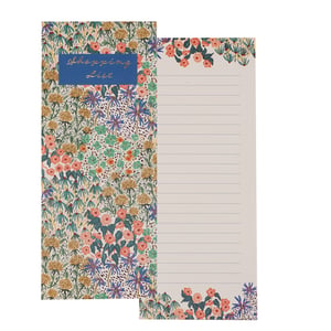 Elevate the everyday with our charming Liberty Garden Shopping List. From Partisan Products Ltd, this beautifully designed pad features a vibrant and intricate floral pattern, reminiscent of classic Liberty prints, making it a truly delightful addition to any home.

More than just a practical tool, its exquisite design transforms the mundane task of list-making into a moment of joy. The clear, lined pages offer generous space for all your essentials, neatly framed by gorgeous floral borders that add a sophisticated touch. This stylish and functional shopping list is perfect for customers who appreciate beautiful stationery and is available as single units.