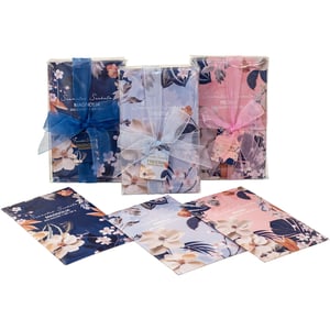 Elevate your customers' homes with our exquisite Zara Scented Sachets. Each beautifully presented retail pack contains 6 individual sachets, perfect for adding a touch of long-lasting fragrance to wardrobes, drawers, or any small space.
These charming sachets come in three distinct, captivating designs and scents: the rich allure of Magnolia, the delicate freshness of Freesia, and the sweet charm of Peony. Each design boasts a stunning floral pattern, making them as visually appealing as they are fragrant.
Available in a convenient 1x12 pack size, you'll receive an assortment of all three popular designs, ensuring a delightful choice for every customer. A truly lovely addition to any home and a fantastic impulse purchase.