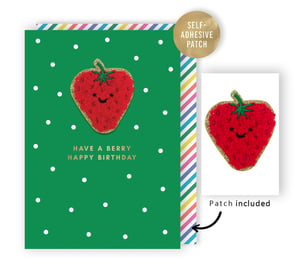 Brighten someone's special day with this delightful 'Open Birthday Female' card from Second Nature. Featuring a vibrant green background adorned with playful white polka dots, this card instantly catches the eye. The star of the show is the adorable, smiling strawberry character, beautifully crafted as a self-adhesive patch.
Recipients will love the unique touch of being able to peel and stick this charming patch onto their favourite items, making the birthday wish last even longer! The card's sweet message, 'Have a Berry Happy Birthday', is presented in elegant gold lettering. Sold in convenient packs of 6, these cards are a wonderfully cheerful addition to any greeting card display, promising smiles all around.