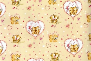 Introduce a touch of heartwarming charm to your gift selection with our delightful Cute Bears Gift Wrap. This enchanting design features adorable teddy bears in loving embraces, nestled within beautiful floral hearts, all set against a soft, creamy background. Scattered with delicate flowers, tiny hearts, and playful butterflies, it's the perfect way to add a sweet and affectionate touch to any present.

Ideal for birthdays, baby showers, anniversaries, or simply to show someone you care, this versatile gift wrap is sure to bring smiles. Stock up on this popular design, available in a convenient 1x24 pack from Hambledon, and offer your customers a truly lovely wrapping option.