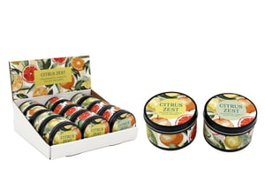 Bring a burst of sunshine to your store with our delightful Citrus Zest Fragranced Tin Candles! Perfect for adding a refreshing aroma to any home, these charming candles come in beautifully designed tins featuring vibrant illustrations of lemons, oranges, and grapefruits. Each candle offers a lively citrus scent that customers will adore.
Presented in a convenient display box of 12, they're ready to place straight onto your shelves, making them an ideal impulse buy or thoughtful gift. Stock up on these popular tin candles from Sifcon International PLC and brighten up your retail offering.
Pack size: 1x12.