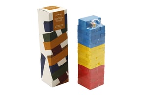 Bring classic fun to your customers with the Tumbling Tower Game from Sifcon International PLC. This beloved game, perfect for all ages, features vibrant red, yellow, and blue wooden blocks, ready to provide hours of suspenseful entertainment.

Each single-pack game comes neatly packaged in a stylish box, adorned with a modern geometric design and clearly labelled 'Wooden Tower', hinting at the quality inside. Ideal for family game nights, parties, or as a thoughtful gift, this game is a must-have for any retailer looking to offer timeless entertainment. Get ready for endless laughs and thrilling tumbles!