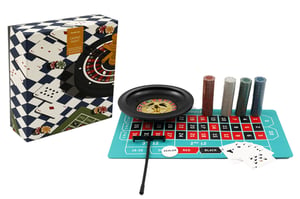 Introduce the thrill of a casino evening to your customers with our Casino Night Set, available in single packs from Sifcon International PLC. This comprehensive set provides everything needed for a fun-filled game night.
It features a classic roulette wheel, a detailed roulette mat with various betting options, and stacks of colourful chips. Also included are a convenient dealer button, a roulette rake, and a set of playing cards for extra entertainment. Presented in an attractively designed box, this set makes a wonderful addition to any games collection or a thoughtful gift. Prepare for hours of engaging play and memorable gatherings!