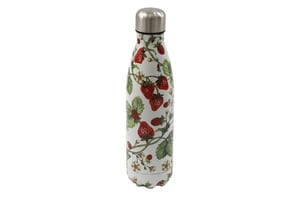 Stay hydrated in style with our delightful 500ml Strawberry Water Bottle. This charming bottle features a vibrant, detailed strawberry and foliage design on a crisp white background, bringing a touch of nature's beauty to your everyday. Its sleek, ergonomic shape and convenient 500ml capacity make it perfect for carrying on the go, whether you're heading to work, the gym, or enjoying a day out. The secure silver screw-top lid ensures your drinks stay safely contained. A truly eye-catching accessory that combines practicality with a refreshing design, it's ideal for anyone who loves a pop of colour and a stylish way to stay hydrated.