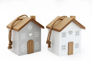 Add a touch of delightful charm to any home with our Wooden House Doorstops. This lovely pack includes two beautifully crafted doorstops, one in a soft grey and the other in classic white, perfect for complementing a variety of interior styles.
Each house features a natural wooden roof, door, and chimney, alongside sweet white window details and a heartwarming accent. The sturdy wooden construction ensures they are both practical and decorative, effectively holding doors open while adding a cosy, rustic feel. A charming rope loop completes the look.
Supplied by Sifcon International PLC in a convenient 1x2 pack, these doorstops are an ideal addition to your homeware collection.