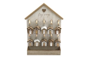 Bring a touch of coastal charm to your retail space with our delightful Beach House Key Rings On Display Stand. This eye-catching wooden display, shaped like a quaint beach hut and adorned with a sweet heart detail, comes pre-filled with 40 charming key rings. Each miniature beach hut key ring boasts unique designs, from classic stripes to adorable heart-shaped windows, all in a lovely palette of natural wood, white, and grey tones.
Perfect for impulse purchases or as thoughtful gifts, these key rings are sure to appeal to customers looking for a little piece of seaside serenity. Ready to display straight out of the box, this 1x40 pack from Sifcon International PLC offers an effortless way to enhance your giftware or homeware selection.
