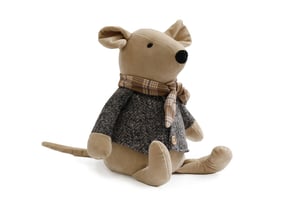 Introduce a touch of whimsical charm to any home with our delightful Mouse Doorstop from Sifcon International PLC. This adorable plush mouse is not just a practical item, but a charming decorative accent too.
Crafted with soft, high-quality fabric, this little character features a warm, neutral beige body, complemented by a stylish grey tweed-effect jacket and a smart plaid scarf. Its sweet black nose and expressive eyes give it an irresistible appeal. Designed to sit upright, it's perfect for holding doors open with a friendly presence.
Sold individually, this charming doorstop is ready to become a beloved addition to any room, offering both functionality and a heartwarming touch of personality. A wonderful gift idea or a lovely treat for the home.