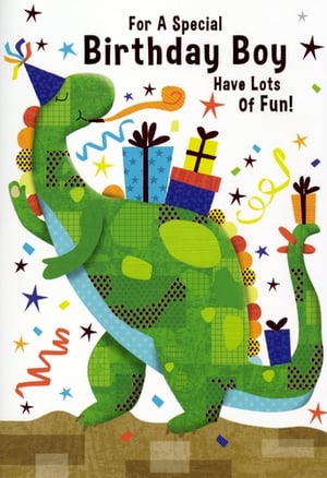Make a birthday extra special with this delightful 'Open Birthday Male' card from Simon Elvin. Perfect for any young birthday boy, this vibrant design features a charming green dinosaur, complete with a party hat and blower, ready to celebrate! Adorned with colourful gifts, confetti, and stars, it’s bursting with fun and excitement. The cheerful message, 'For A Special Birthday Boy Have Lots of Fun!', perfectly captures the joy of the occasion. Stock up on this popular design, available in a convenient pack of 6, and ensure your customers have the perfect card for every little dinosaur enthusiast. A truly wonderful choice for celebrating a special day!