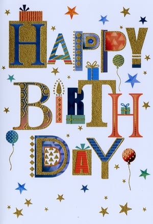 Brighten up your card display with our fantastic 'Open Birthday Male' cards from Simon Elvin! This vibrant design features bold, gold-textured 'HAPPY BIRTHDAY' lettering, each letter uniquely adorned with colourful patterns in blues, oranges, and greens. Playful gift boxes, festive balloons, and twinkling stars add to the celebratory feel, making it a truly eye-catching choice. Perfect for a wide range of male recipients, this card offers a premium look and feel that customers will love. Available in a convenient 1x6 pack, it’s a brilliant addition to any greeting card selection.