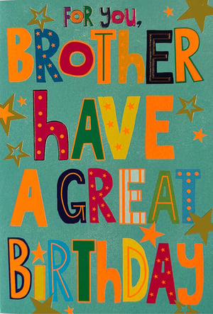 Help your customers celebrate their brothers in style with this vibrant birthday card from Simon Elvin. This eye-catching design features a cheerful "FOR YOU, BROTHER HAVE A GREAT BIRTHDAY" message, brought to life with a playful mix of bold colours, varied fonts, and fun patterns. Each letter is a little work of art, adorned with stars, polka dots, and stripes, all set against a bright teal background. It's the perfect way to send warm wishes and make any brother feel special on their big day.
Supplied by Simon Elvin, this 'Brother' card comes in a convenient pack size of 1x6, ideal for keeping your greeting card display well-stocked and appealing.