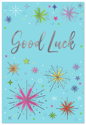 Wish them the very best with our vibrant 'Good Luck' card from Simon Elvin. This eye-catching design features a cheerful light blue background adorned with a dazzling display of colourful starbursts and twinkling stars in shades of pink, green, yellow, and more. The elegant silver foil 'Good Luck' message takes centre stage, adding a touch of sophistication and sparkle.
Perfect for a wide array of occasions, from exams and new jobs to moving house or starting a new adventure, this card is sure to bring a smile. Stock up your shelves with this popular choice, available in a convenient wholesale pack of 6. A truly uplifting card for any good luck wish!