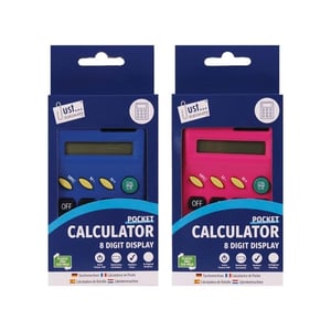 Introduce a splash of colour and convenience to your stationery range with our Pocket Calculators in vibrant Blue & Pink! Perfect for students, home offices, or on-the-go calculations, these compact 8-digit display calculators are a must-have.
Each calculator features an easy-to-read display, durable rubber keys for comfortable use, and a handy auto power-off function to save battery life. Plus, they come with batteries included, so they're ready to use straight out of their eco-friendly plastic packaging.
Supplied by Tallon in a convenient 1x12 pack, offering both popular colours, these calculators are ideal for retail display. Boost your sales with these practical and appealing everyday essentials!