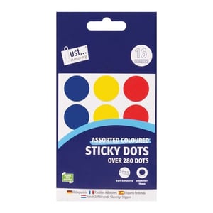 Brighten up any project with these fantastic 288 Coloured 19mm Sticky Dots from ust... stationery by Tallon! Perfect for organising, crafting, or simply adding a pop of colour, these versatile self-adhesive dots are a must-have for homes, schools, and offices. Each retail pack contains 16 sheets, giving you over 280 vibrant 19mm dots in assorted colours like blue, yellow, and red.
Retailers, this wholesale pack includes 12 individual units, offering excellent value. Your customers will love the convenience and quality. Plus, with their plastic-free, eco-friendly packaging, these sticky dots are a brilliant choice for the environmentally conscious consumer. Stock up today and let the colourful creativity begin!