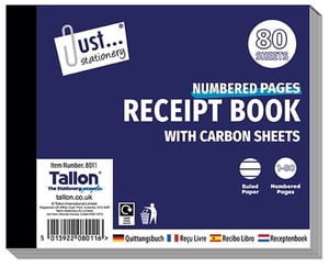Keep your business transactions organised and professional with the Just... stationery Half Size Receipt Book. Each book features 80 numbered sets, complete with carbon sheets for instant, clear duplicates – perfect for both you and your customers. The ruled pages ensure every entry is neat and easy to read.
Ideal for small businesses, market traders, or anyone needing reliable record-keeping, these receipt books are a true essential. Supplied by the trusted Tallon brand, this convenient wholesale pack of 12 ensures you're always well-stocked and ready for business. A simple, effective solution for all your receipting needs!