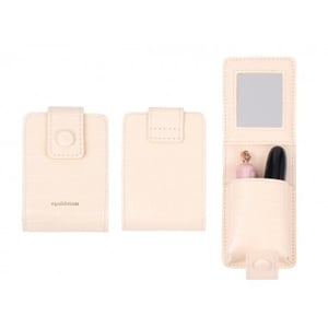 Introducing the elegant Equilibrium Cosmetic Case With Mirror in a beautiful cream finish – your customers' new favourite on-the-go essential! This stylish case boasts a sophisticated embossed texture, adding a touch of luxury to any handbag.
Designed for convenience, it features a secure snap closure to keep contents safe. Inside, a handy mirror is perfectly placed for quick touch-ups, alongside a clever pocket ideal for holding a lipstick or small perfume. Compact yet incredibly practical, this single-pack item is perfect for those who appreciate both style and functionality. Offer your customers the ultimate blend of elegance and utility with this must-have accessory from Equilibrium.
