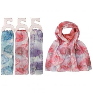 Elevate your style with the exquisite Equilibrium Watercolour Butterflies Scarf. Featuring a delicate and artistic butterfly design, these scarves bring a beautiful touch of nature and elegance to any ensemble. The light, airy fabric drapes wonderfully, making them a versatile accessory for all seasons.
Discover our charming assortment of three captivating colours: a serene blue, a vibrant pink, and a soft, enchanting purple. Each shade beautifully showcases the intricate watercolour pattern, offering a perfect choice for every mood and outfit. Whether you're treating yourself or looking for a thoughtful gift, these stunning scarves are sure to delight. A truly lovely addition to any wardrobe!