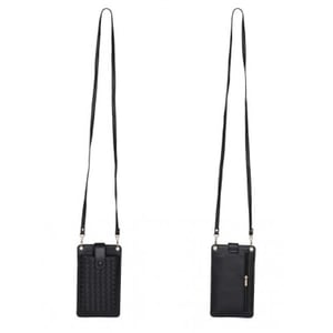 Introduce your customers to the ultimate blend of style and practicality with the Equilibrium Woven Mobile Phone Pocket Bag Black. This chic accessory is designed to keep essentials close at hand while offering a sophisticated touch to any outfit.
Crafted with an eye-catching woven front and a secure flap closure, it’s perfect for safely storing a mobile phone. The reverse features a handy zippered pocket, ideal for cards, keys, or small change. Its sleek black design and adjustable strap allow for comfortable, hands-free wear, making it an indispensable item for busy days or elegant evenings out. Offer your customers this must-have accessory that combines fashion with everyday convenience.