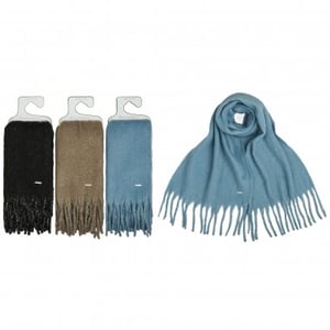 Wrap up in ultimate comfort and style with our Cosy Silver Flecks Scarf assortment! Perfect for adding a touch of warmth and subtle sparkle to any outfit, these super-soft scarves are a must-have for the colder months. Each scarf features a luxurious brushed texture and elegant fringed ends, ensuring a chic look. The black option boasts delicate silver flecks that catch the light beautifully, while the accompanying beige and serene blue shades offer versatile styling. This delightful pack of three provides your customers with a choice of popular colours, making them an irresistible addition to any winter wardrobe. Stock up on these wonderfully soft and stylish scarves today!