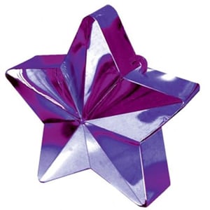 A purple star-shaped object with a white background.