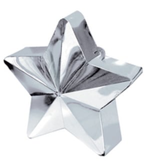 A silver star with a handle is on a white background.