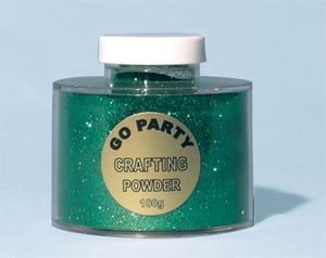 A jar of 100g green crafting powder.